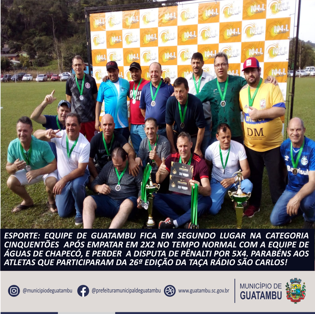 Cadastro das equipes para a disputa da categoria Veteranos do