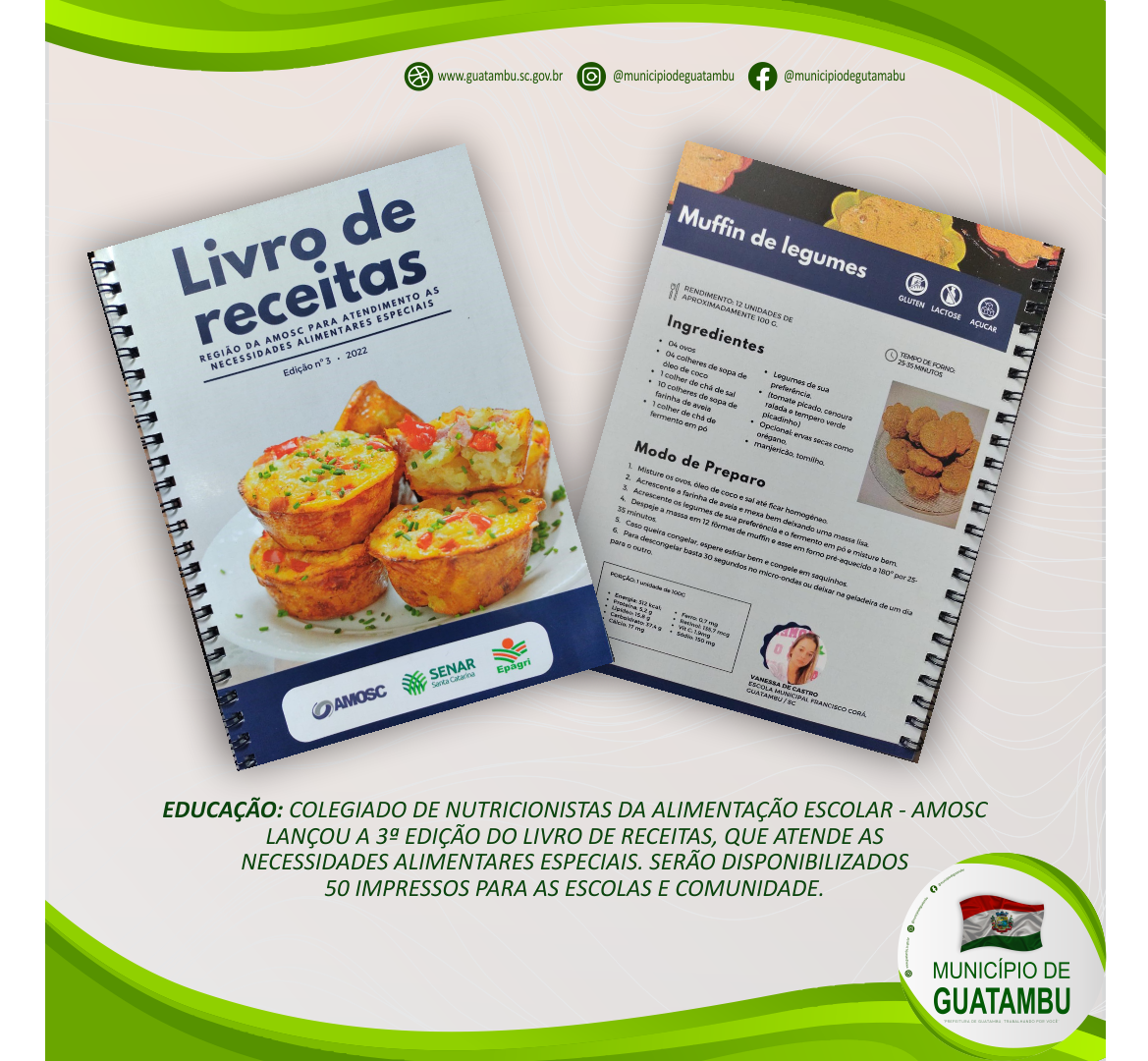 EducaÇÃo Colegiado De Nutricionistas Da AlimentaÇÃo Escolar Amosc LanÇou A 3ª EdiÇÃo Do Livro 1247