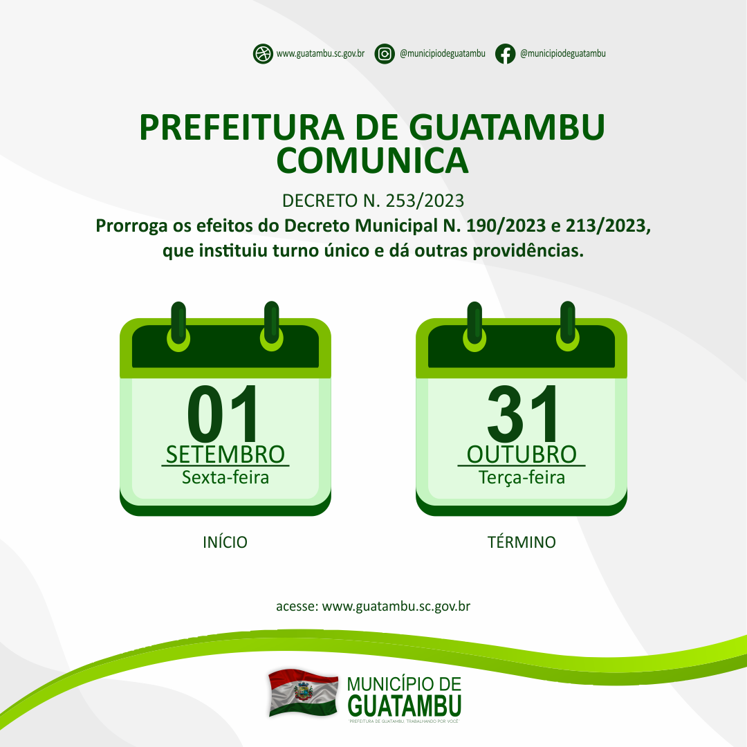 PREFEITURA DE GUATAMBU COMUNICA - Município de Guatambu